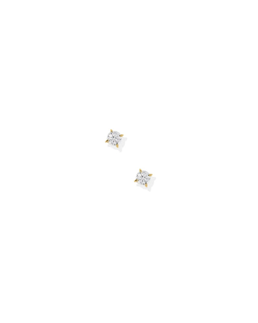 Linny Co Screwback Stud Earring - Micro Teagan CZ Gold