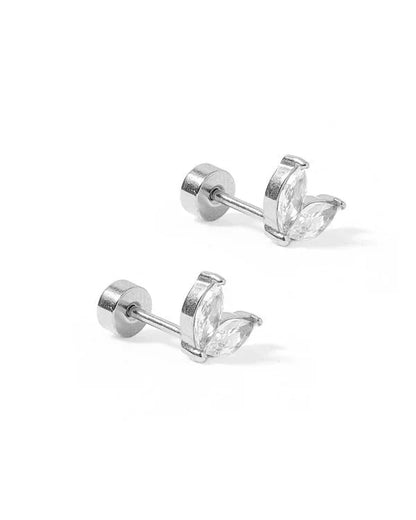 Linny Co Screwback Stud Earrings - Nova Silver