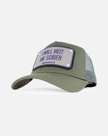 John Hatter & Co I Will Not Die Sober Grey - Rubber Cap