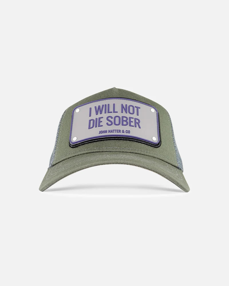John Hatter & Co I Will Not Die Sober Grey - Rubber Cap