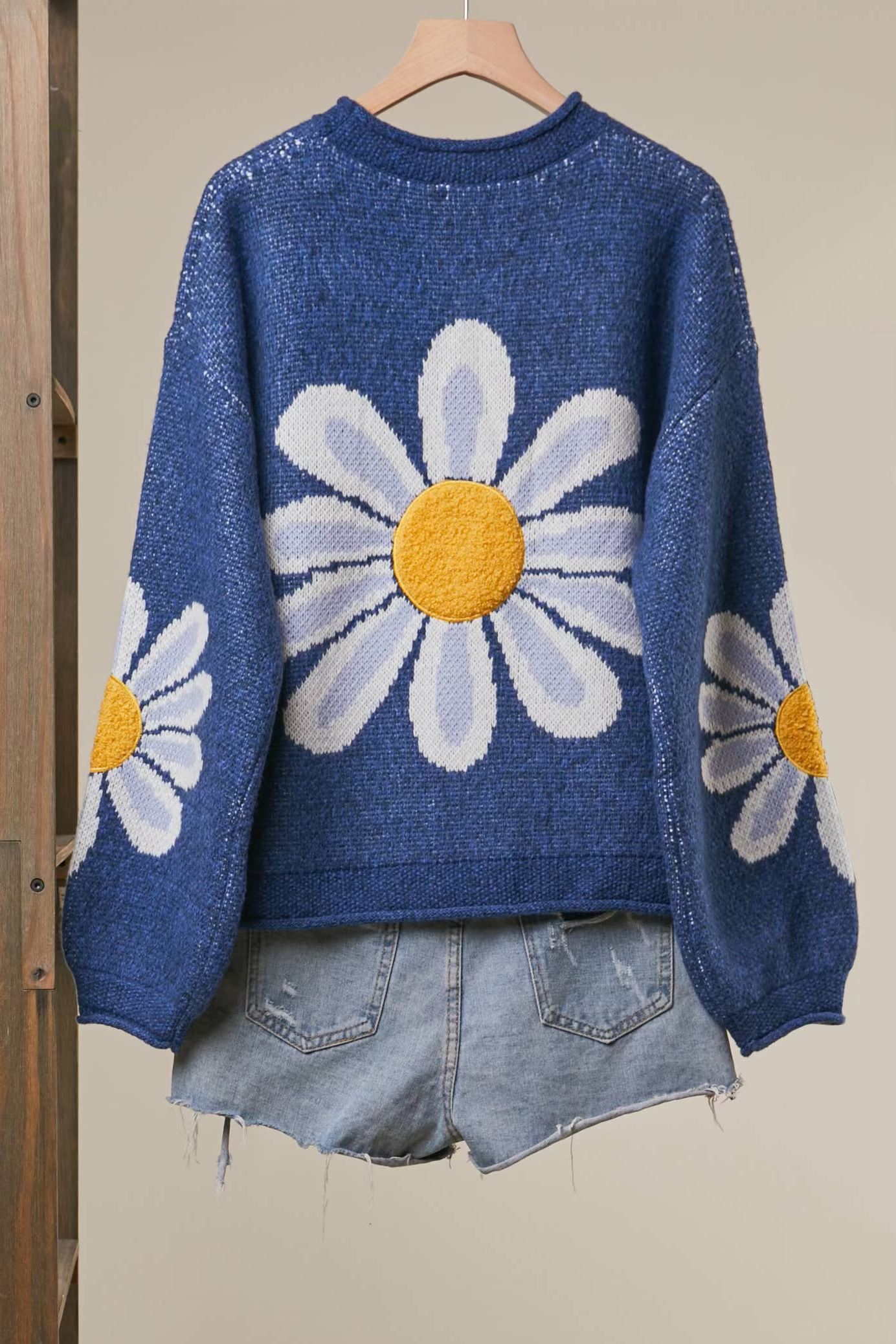 Oversized Daisy Knit Sweater