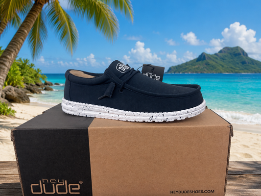 HeyDude Wally Slub Canvas Navy