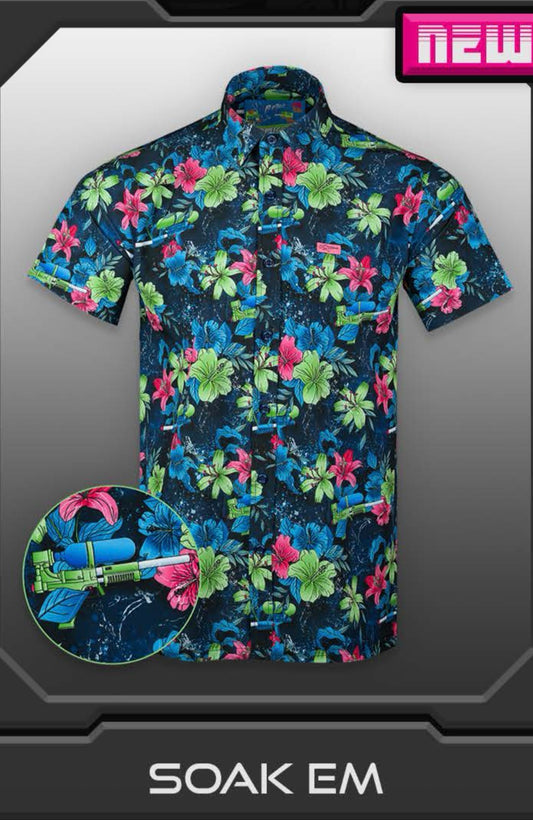 Retro Rifle Soak Em Short Sleeve Shirt