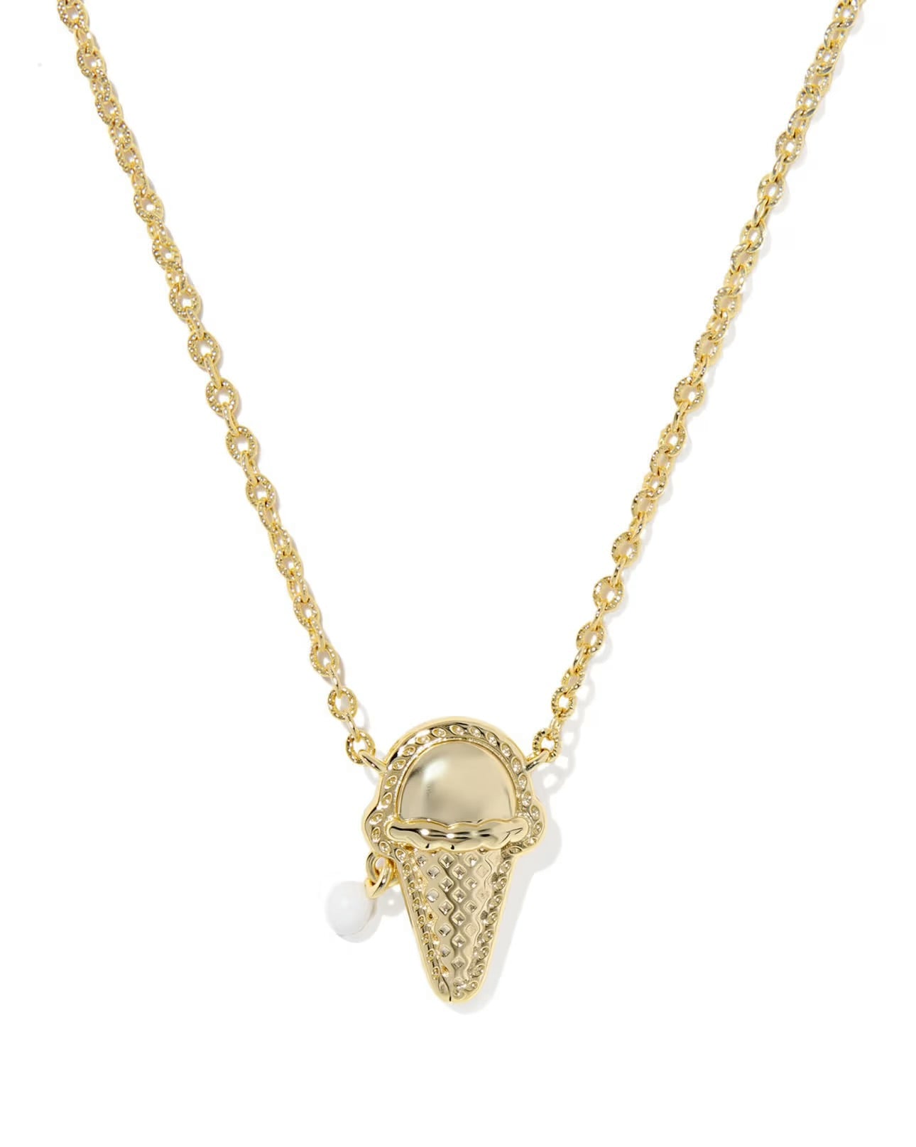 Kendra Scott Ice Cream Cone Gold or Silver Short Pendant Necklace
