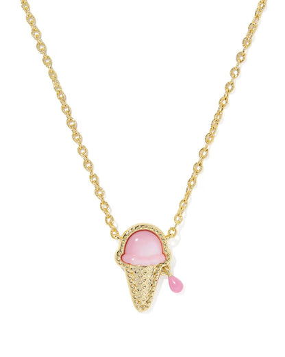 Kendra Scott Ice Cream Cone Gold or Silver Short Pendant Necklace