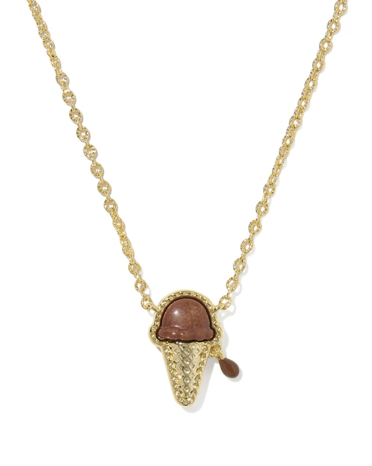 Kendra Scott Ice Cream Cone Gold or Silver Short Pendant Necklace