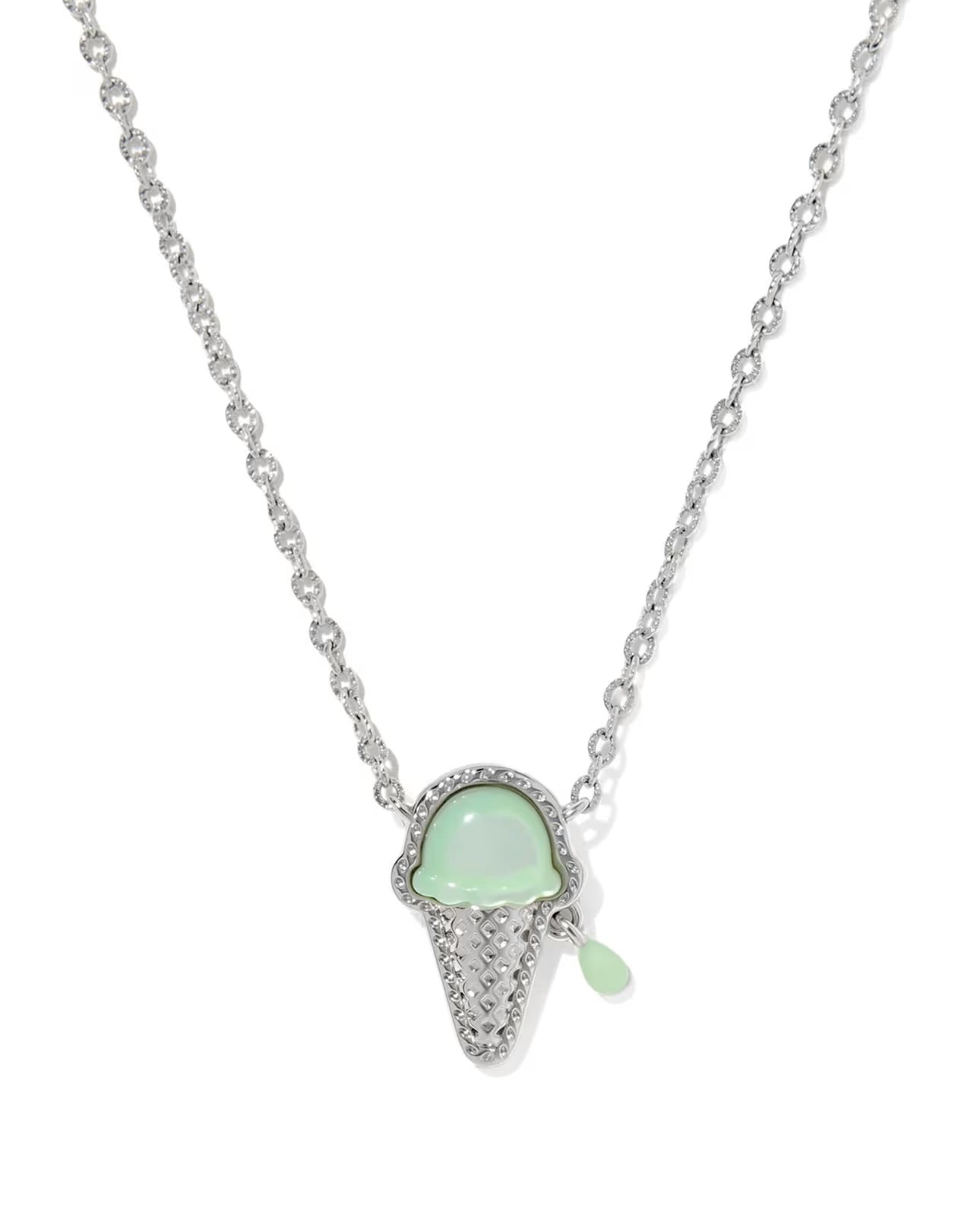 Kendra Scott Ice Cream Cone Gold or Silver Short Pendant Necklace