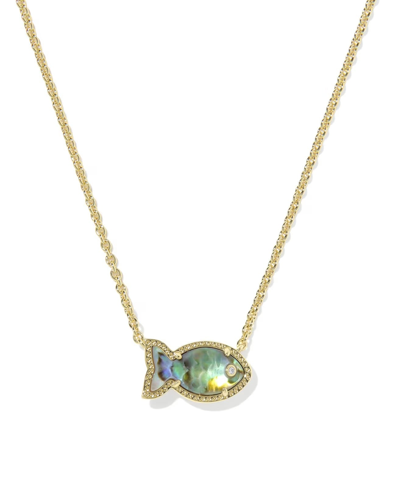 Kendra Scott Parker Fish Gold or Silver Short Pendant Necklace