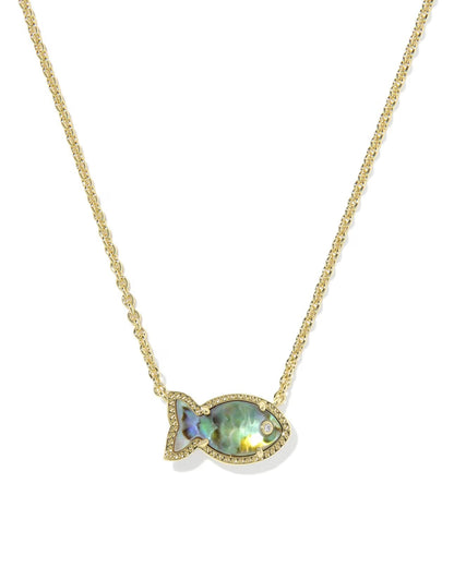 Kendra Scott Parker Fish Gold or Silver Short Pendant Necklace