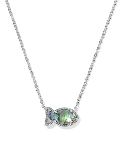Kendra Scott Parker Fish Gold or Silver Short Pendant Necklace