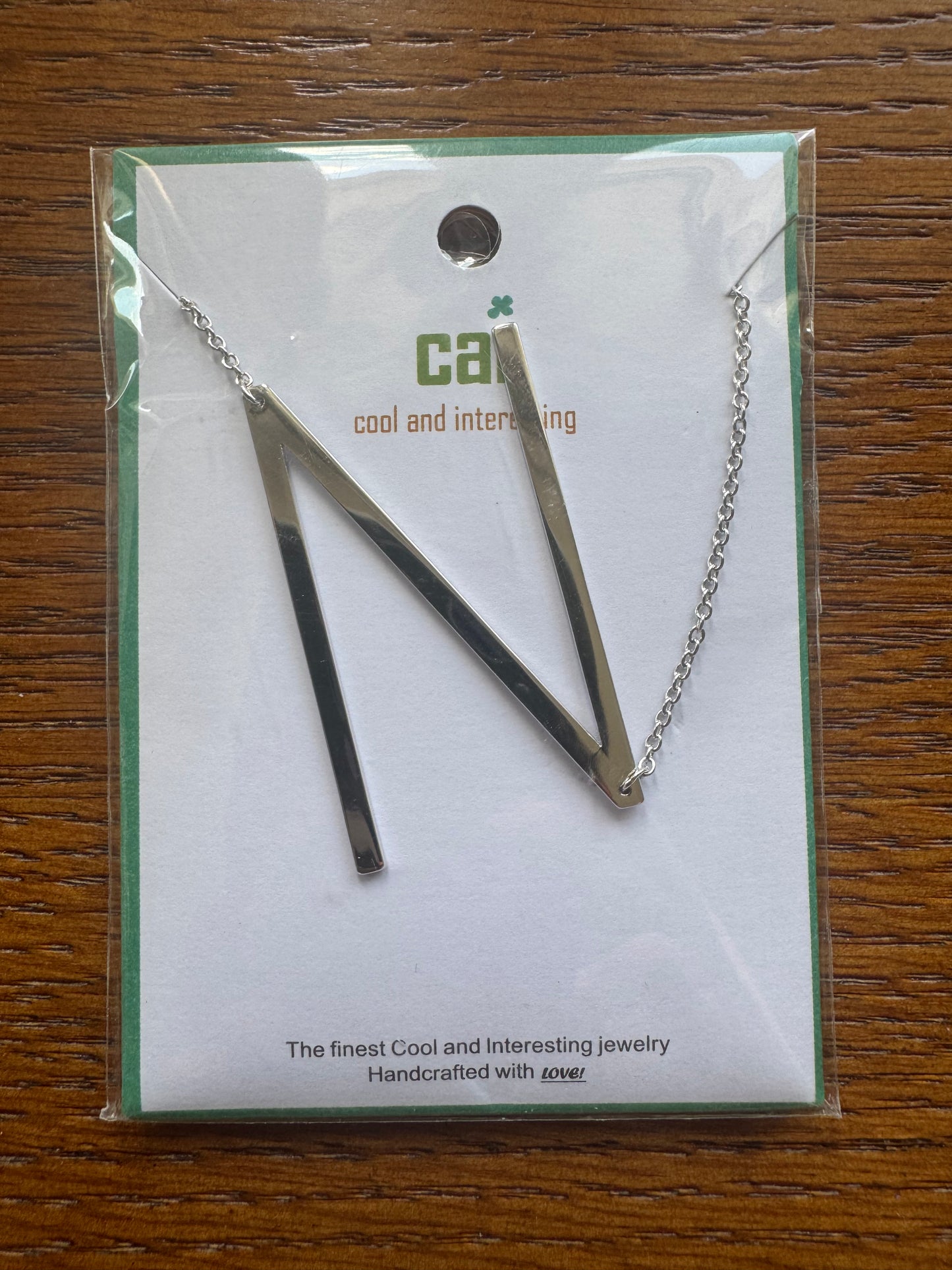 cai Sideways Large Initial Necklace - Letter N