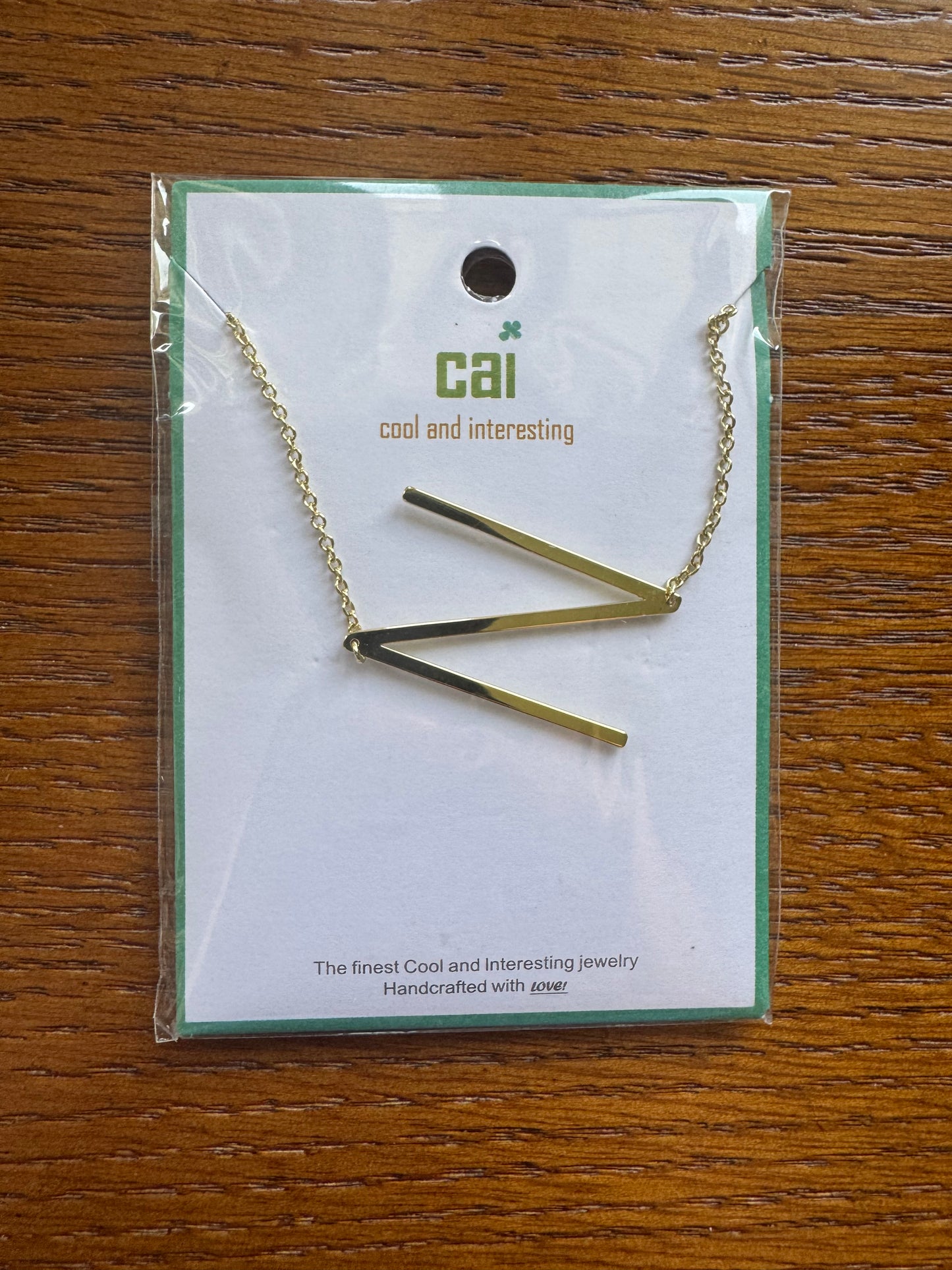 cai Sideways Medium Initial Necklace - Letter N