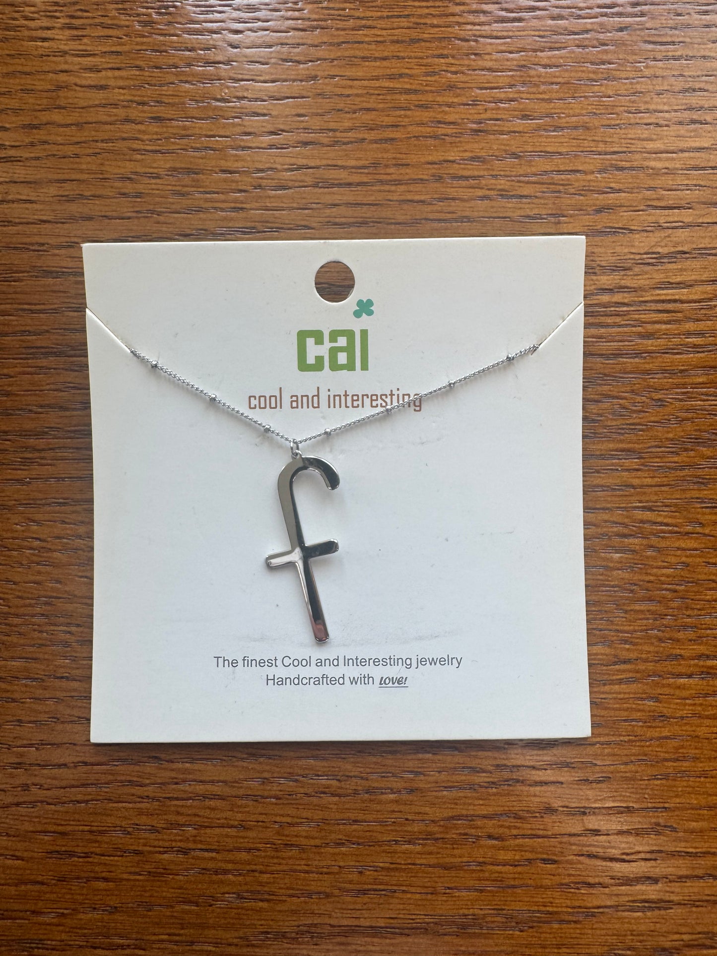 cai Lowercase Initial Necklace - Letter f