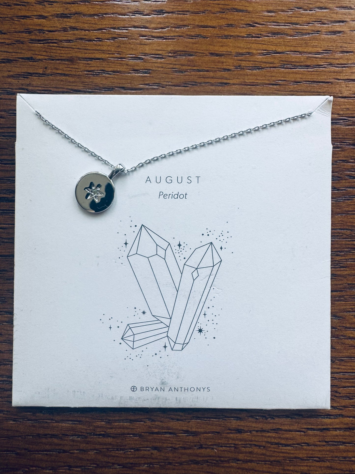 Bryan Anthonys Birthstone Necklace - August