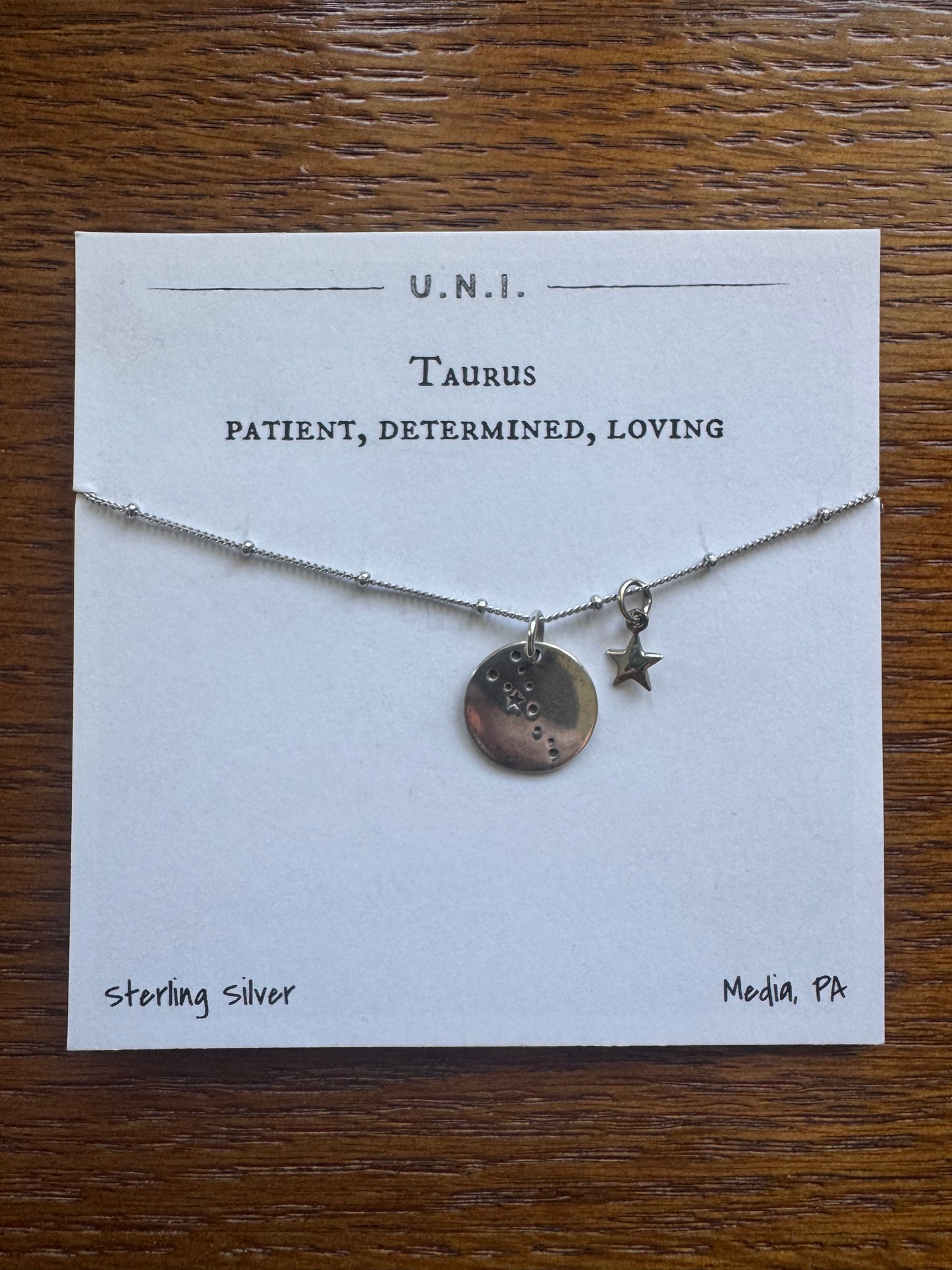 U.N.I. Zodiac Necklace - Taurus