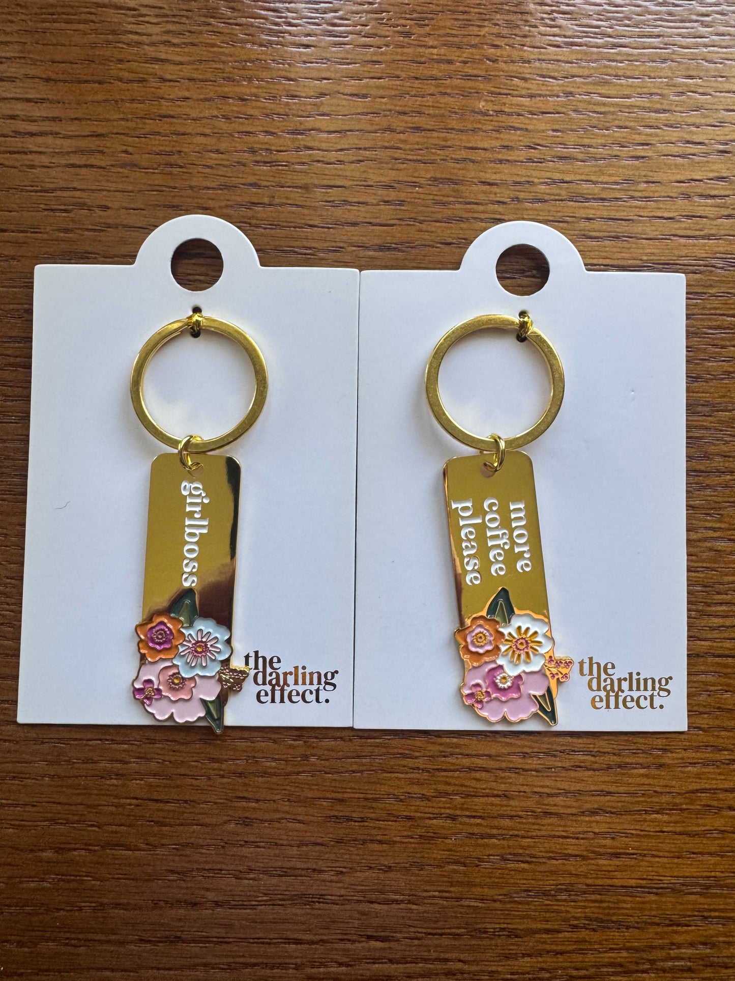 Enamel Floral Keychain