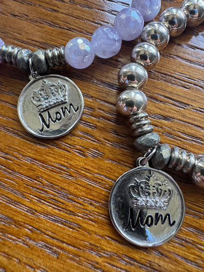 Silver Mom Bracelet