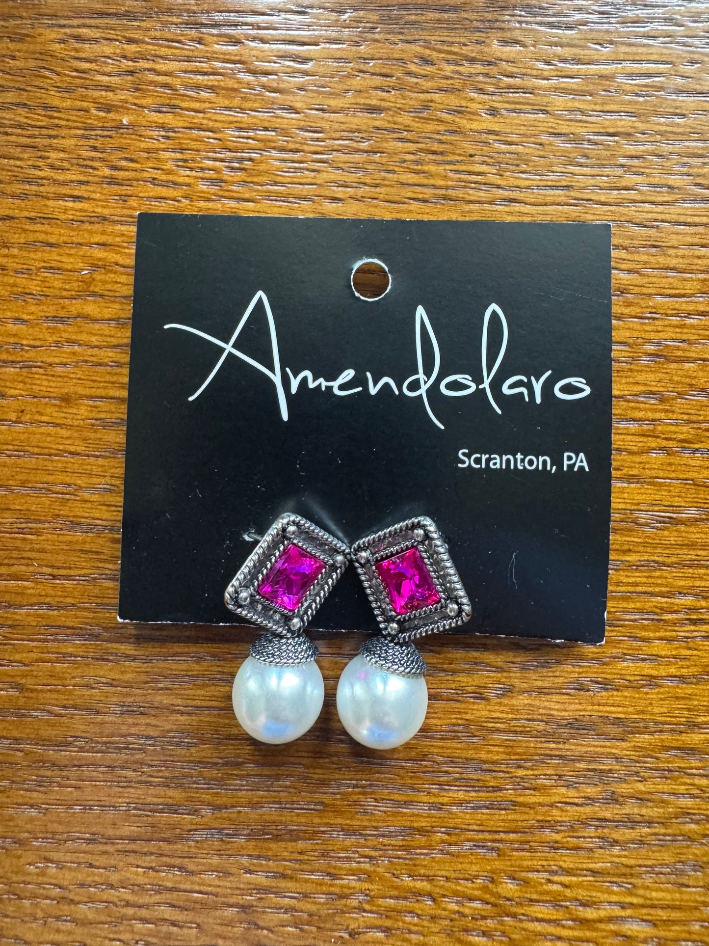 Pink and Peral Earrings