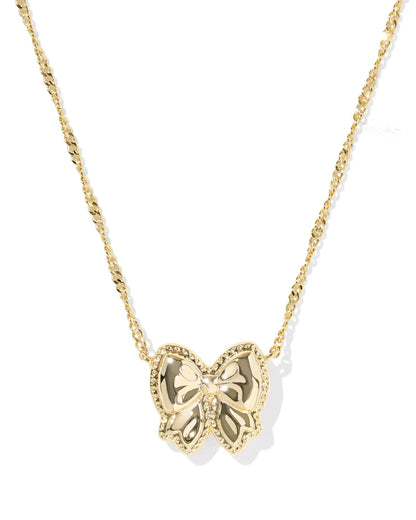 Kendra Scott Haley Bow Gold Short Pendant Necklace