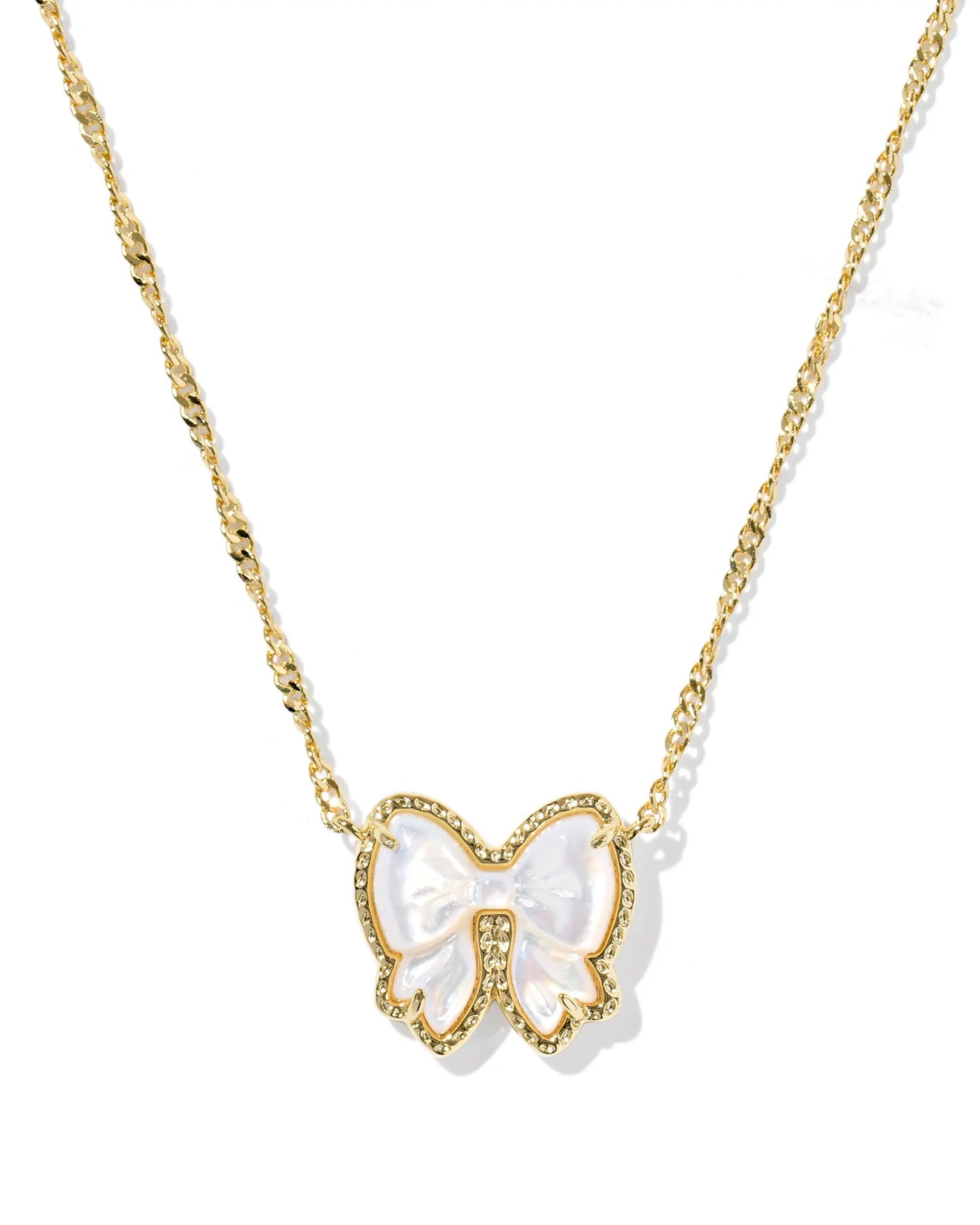 Kendra Scott Haley Bow Gold Short Pendant Necklace