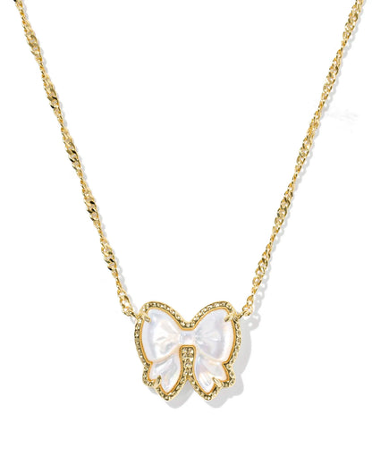 Kendra Scott Haley Bow Gold Short Pendant Necklace