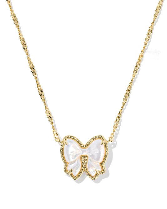 Kendra Scott Haley Bow Gold Short Pendant Necklace