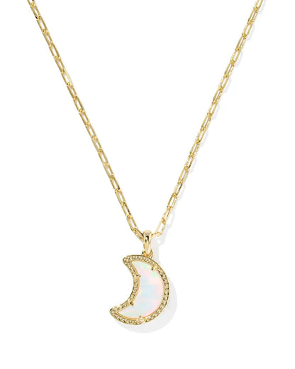 Kendra Scott Moon Gold Short Pendant Necklace