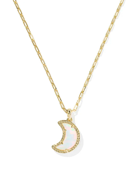 Kendra Scott Moon Gold Short Pendant Necklace