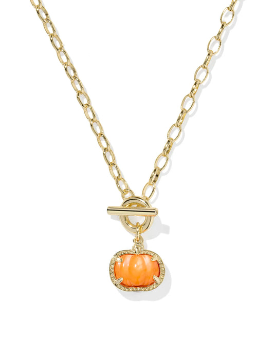 Kendra Scott Pumpkin Silver or Gold Link and Chain Necklace