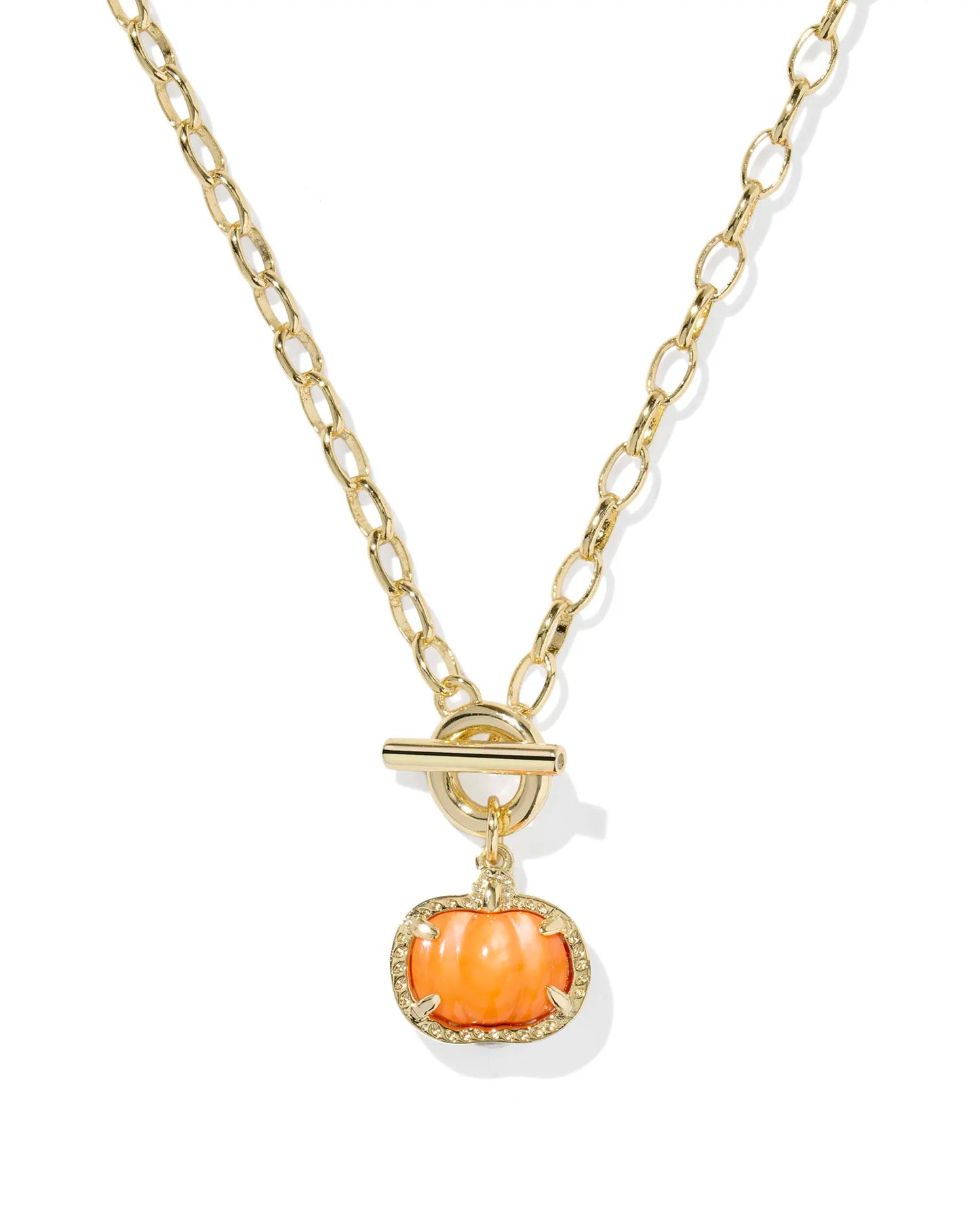 Kendra Scott Pumpkin Silver or Gold Link and Chain Necklace