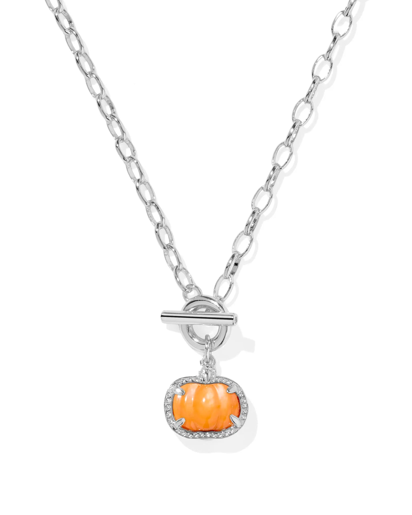 Kendra Scott Pumpkin Silver or Gold Link and Chain Necklace
