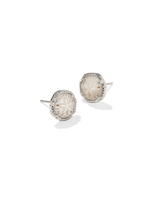 Kendra Scott Sand Dollar Stud Silver