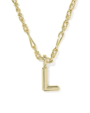 Kendra Scott New Release Bubble Initial Necklace Gold All Letters