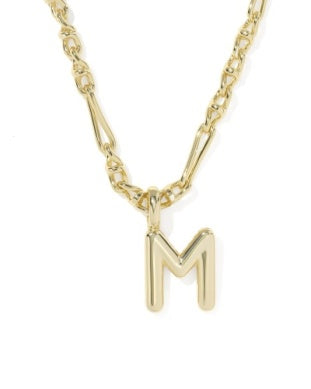 Kendra Scott New Release Bubble Initial Necklace Gold All Letters