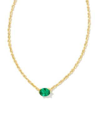Kendra Scott Cailin Crystal Pendant Birthstone Necklace - Gold
