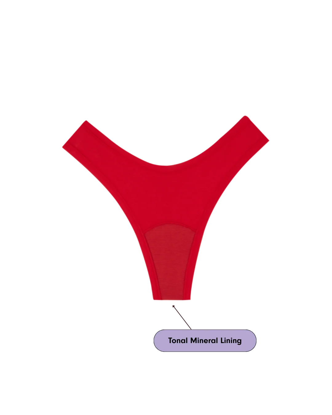 Huha Dipped Thong Mineral Undies Power Play Red