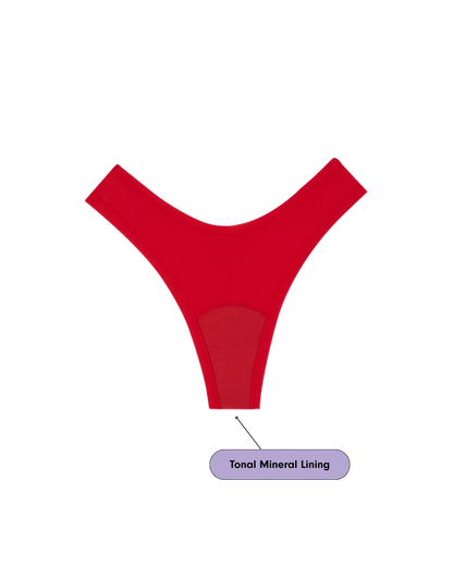 Huha Dipped Thong Mineral Undies Power Play Red