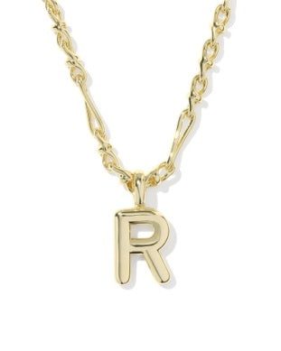 Kendra Scott New Release Bubble Initial Necklace Gold All Letters