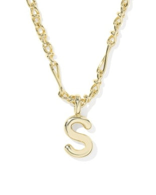 Kendra Scott New Release Bubble Initial Necklace Gold All Letters