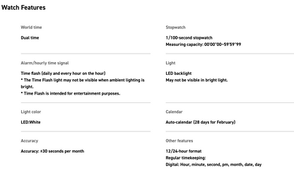 Casio CRW001G-9 Gold Ring Watch