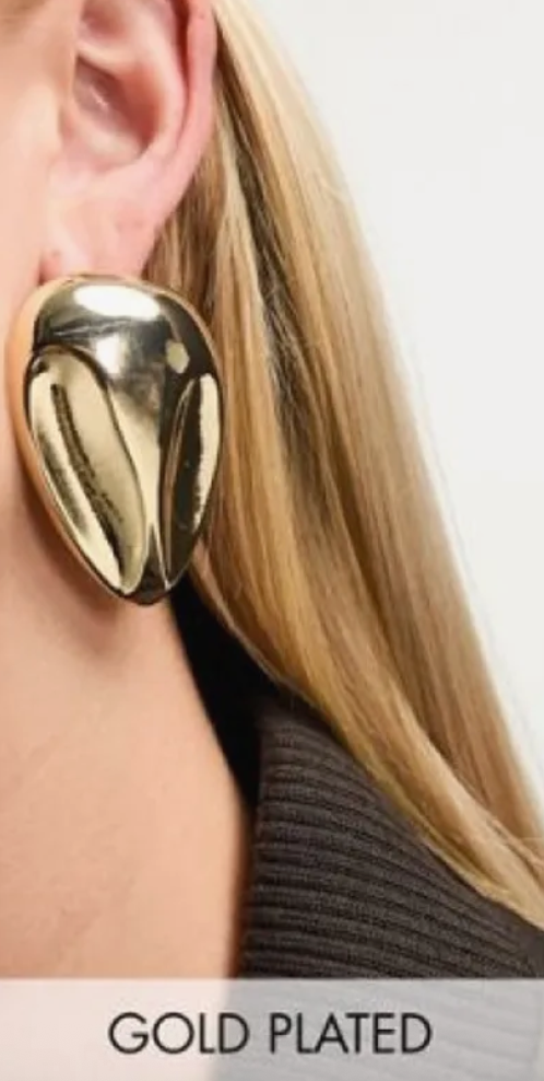 8 Other Reasons x Millie Hannah beverly statement stud earrings in 18k gold plated