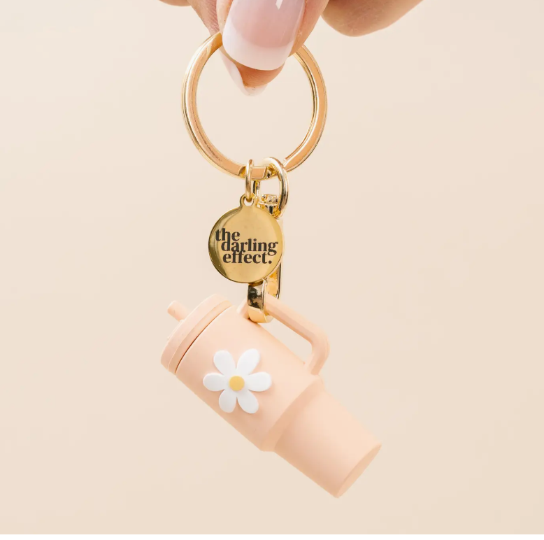 Tiny Tumbler Keychain - Pink