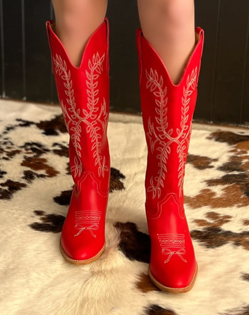 MiiM Stella Red Bow Boot