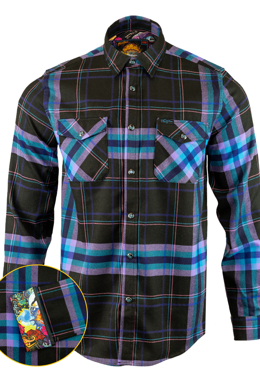 Retro Rifle Sticker Bomb V2 Flannel