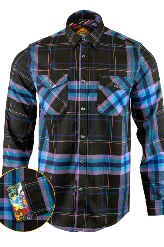 Retro Rifle Sticker Bomb V2 Flannel