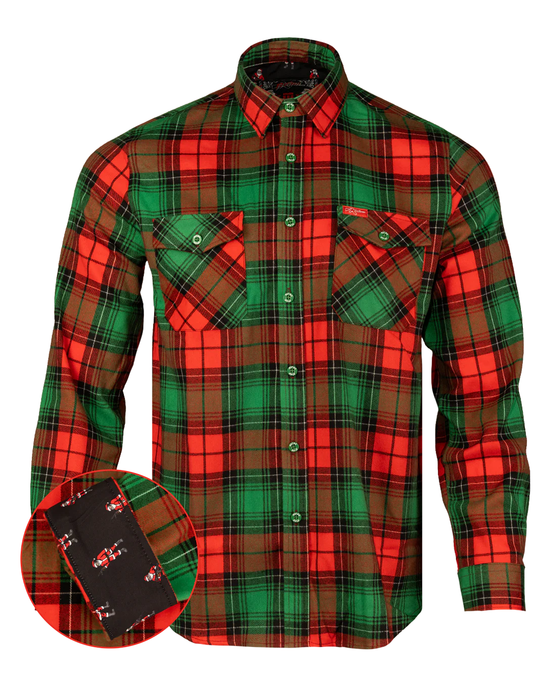 Retro Rifle Tactical Santa Retail Exclusive Flannel