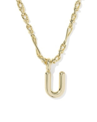Kendra Scott New Release Bubble Initial Necklace Gold All Letters