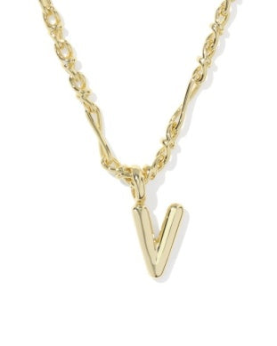 Kendra Scott New Release Bubble Initial Necklace Gold All Letters