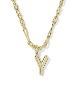 Kendra Scott New Release Bubble Initial Necklace Gold All Letters