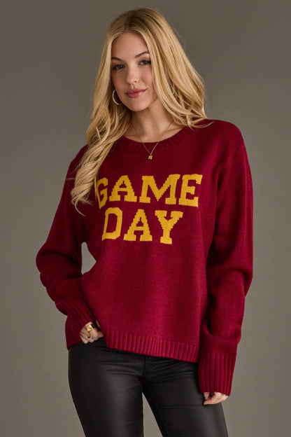 Maroon & Gold Game Day Sweater